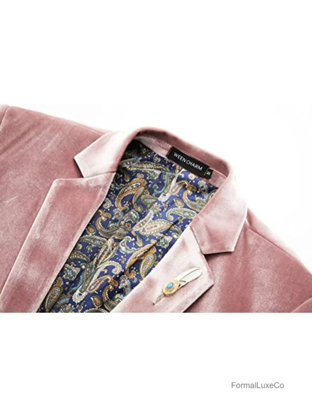 Velvet Slim Fit One Button Blazer Sport Coat Tuxedo Jacket Prom Wedding